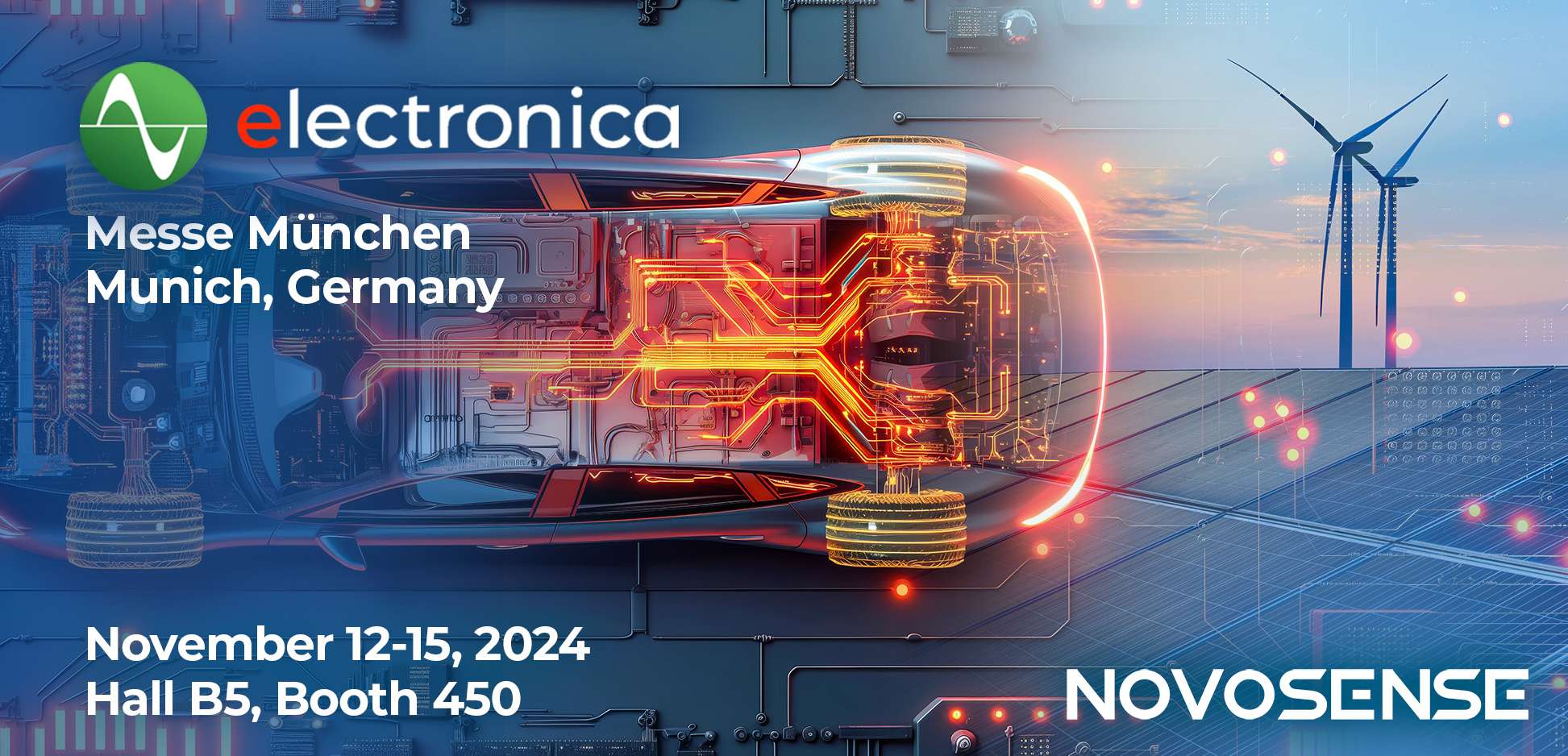 NOVOSENSEは、インテリジェントカー、電動化、産業制御に関する最新の研究開発成果をelectronica 2024に発表
