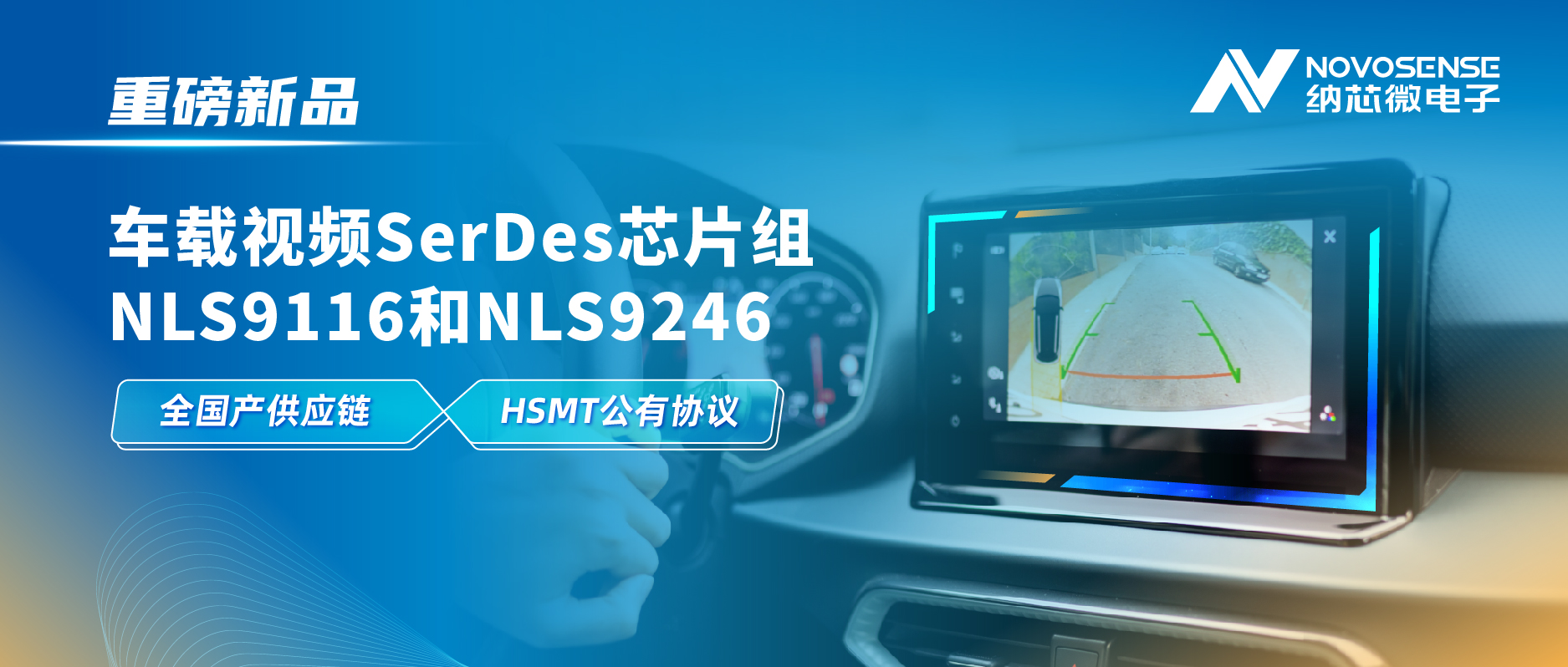 全国产供应链、完成HSMT芯片互联互通测试，long8电子首页推出车载视频SerDes芯片组NLS9116和NLS9246